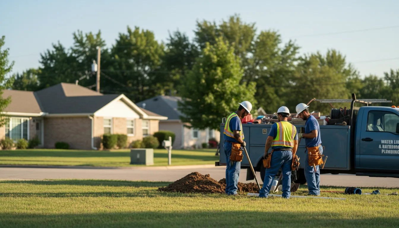 Residential water line and bathroom plumbing service in Montpelier, IA